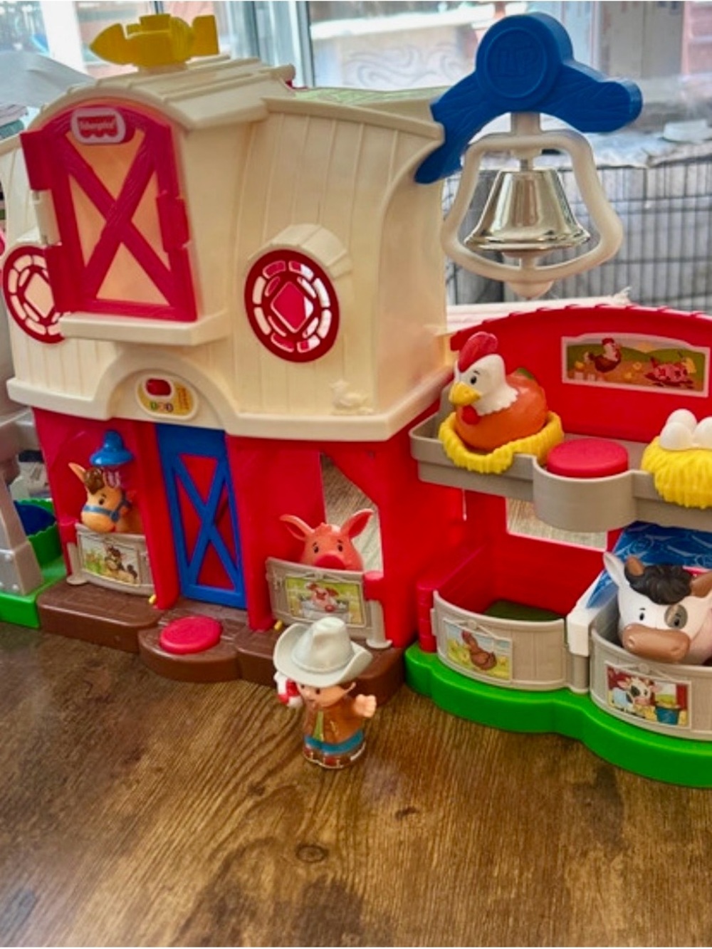 Little People Interactive Red and White Farm Playset with Animal Figures